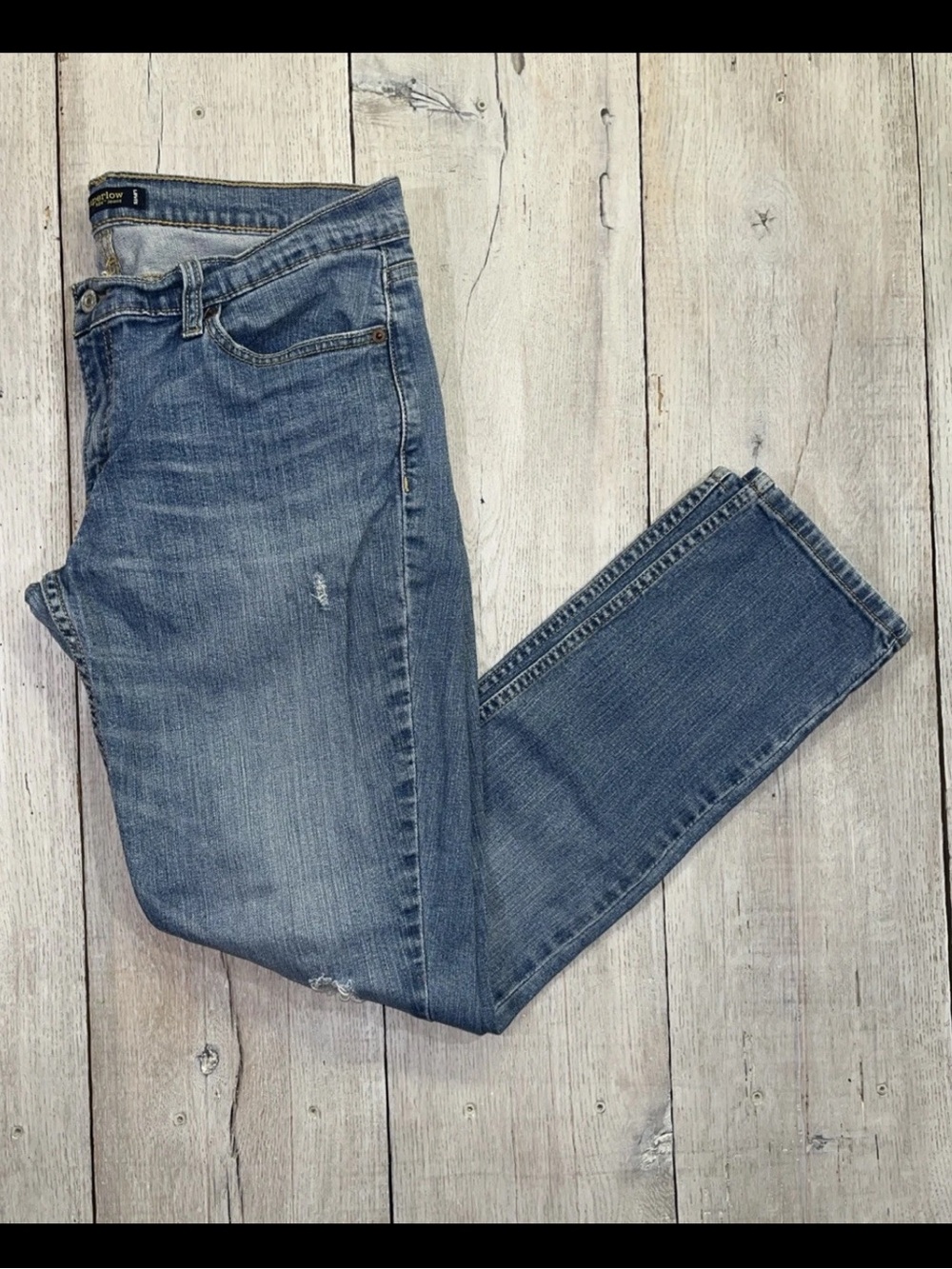 Levi’s 524 Too Superlow Slim Low Rise Denim Blue Jeans 13M